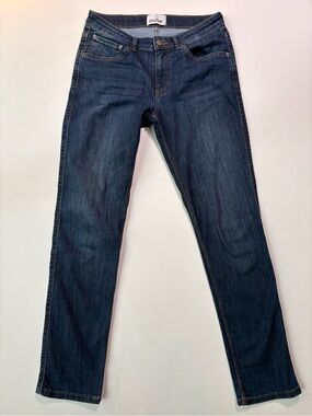 DU/ER Slim Straight Jeans in Deep Indigo